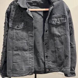 Black denim jacket